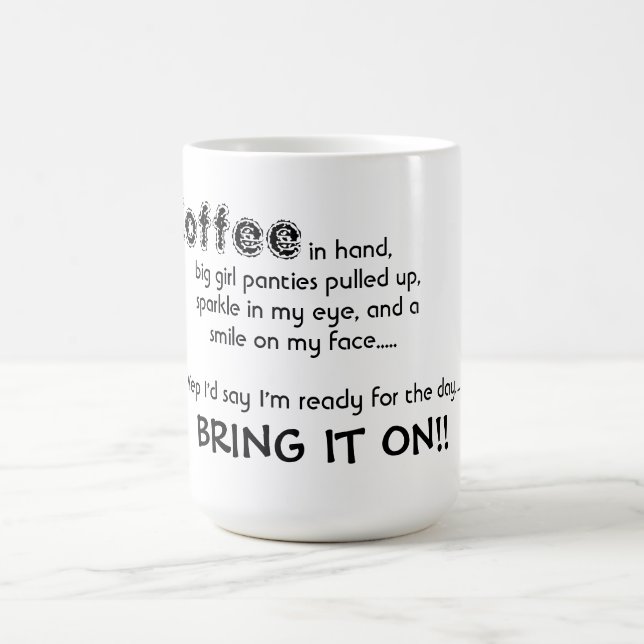 Tasse/Zitat "holen es auf " Kaffeetasse (Mittel)