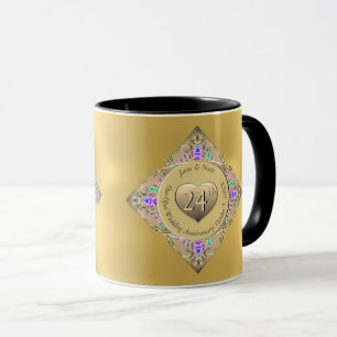 Tasse zum 24. Opal Wedding Jubiläum