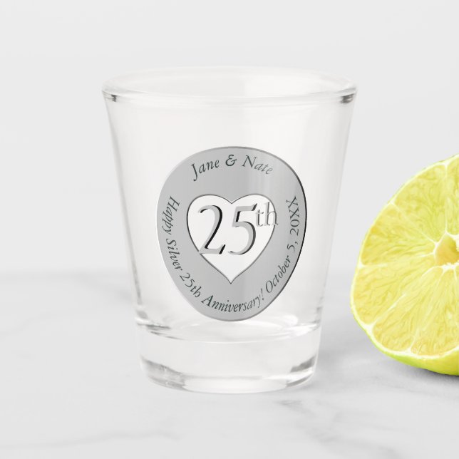 Tasse zum 25. Geburtstag der Silberne Hochzeit (Vorderseite)