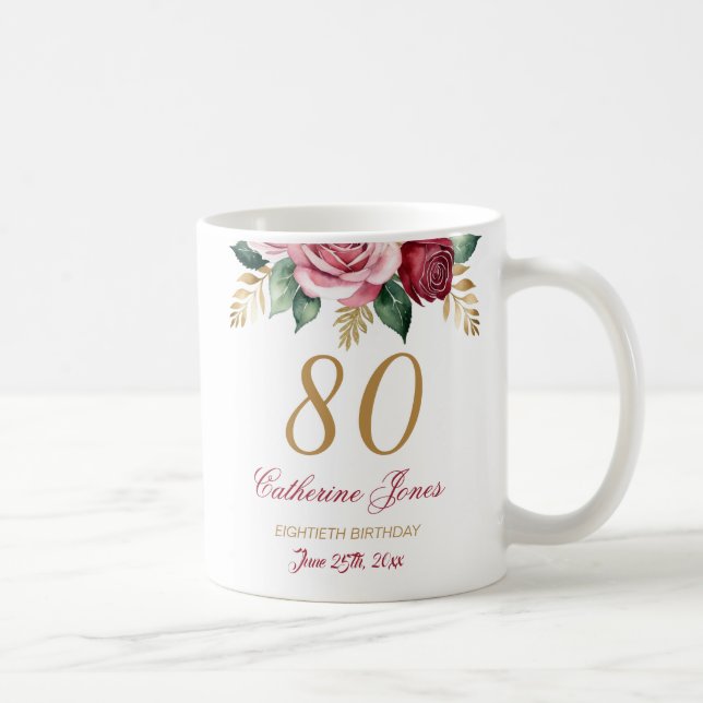 Tasse zum 80. Geburtstag für Oma - Blumenkohl-Indi (Rechts)
