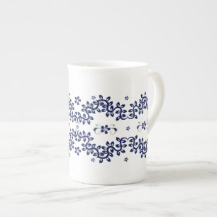 Tasse zum Blauen und weißen Knochen - Elegant