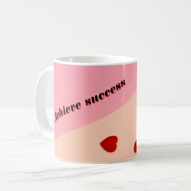 Tasse zum farbenfrohen Erfolg (Vorderseite Links)