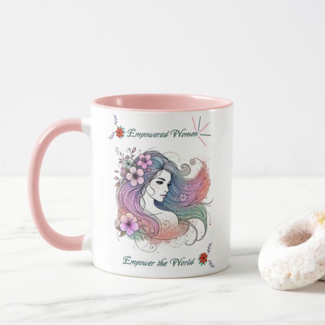Tasse zum Frauentag Inspiration Kaffee (Mit Donut)