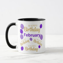 Tasse zum Geburtstag im Februar