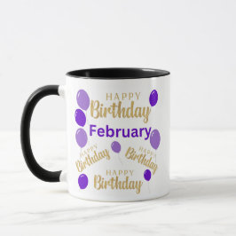 Tasse zum Geburtstag im Februar