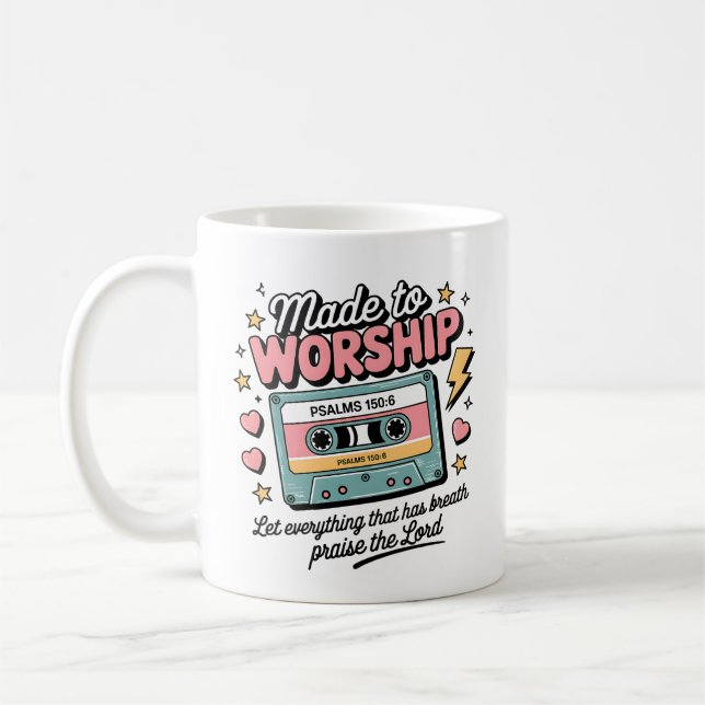 Tasse zum Gottesdienst | Retro-Christlicher Kaffee (Links)