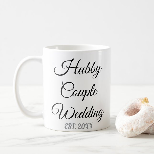 Tasse zum Hochzeitstag für kundenspezifischen Retr (Mit Donut)