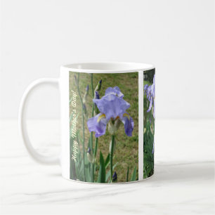 Tasse zum Muttertag mit Blue Mauve Irises