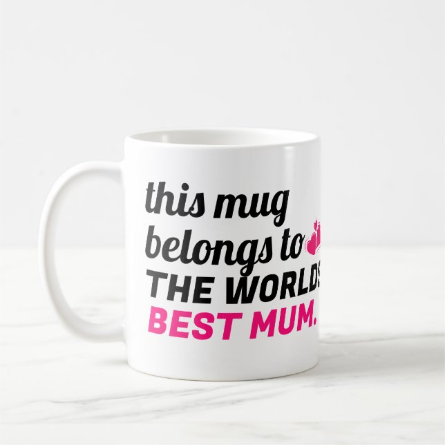Tasse zum personalisierten Muttertag (Links)