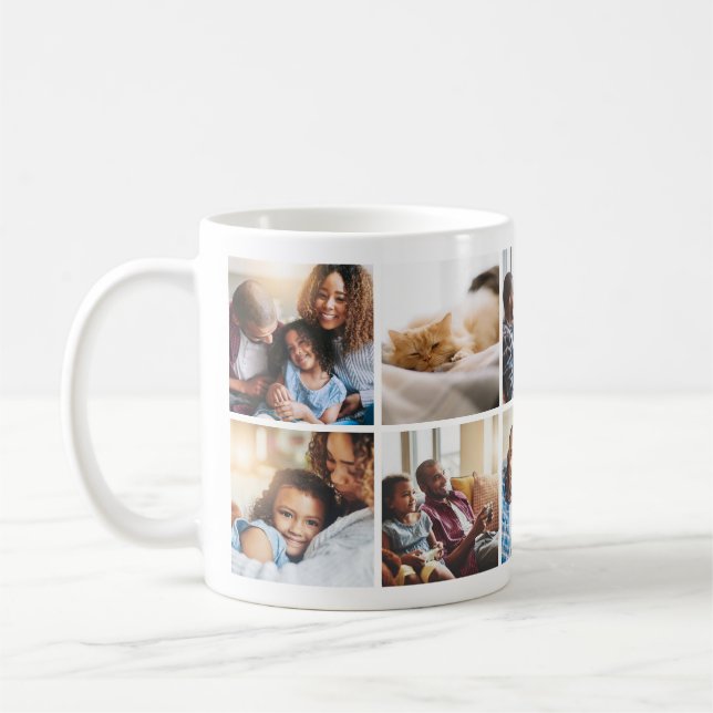 Tasse zum spielerischen Happy Family Foto Collage (Links)