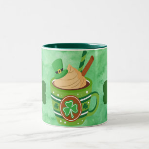 Tasse zum St. Patrick's Day mit Hot Chocolate Imag