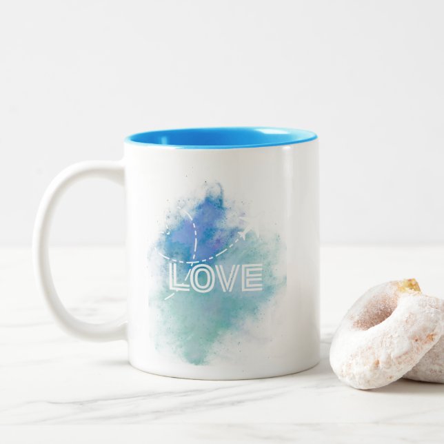 Tasse zum Thema Liebe (Mit Donut)