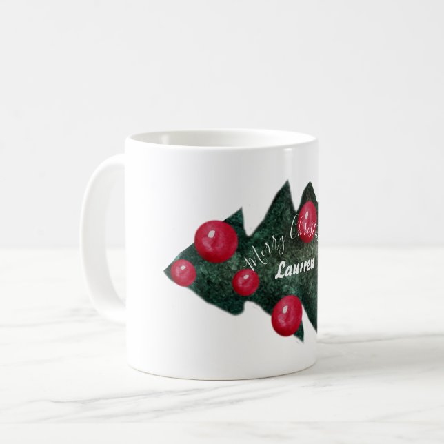 Tasse zum WeihnachtsIndividuelle Name (Vorderseite Links)