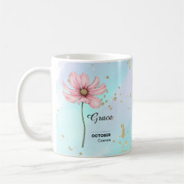Tasse zur Blume personalisiert im Oktober