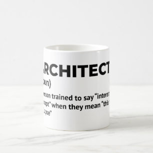 Tasse zur Definition von Spaß-Architektur
