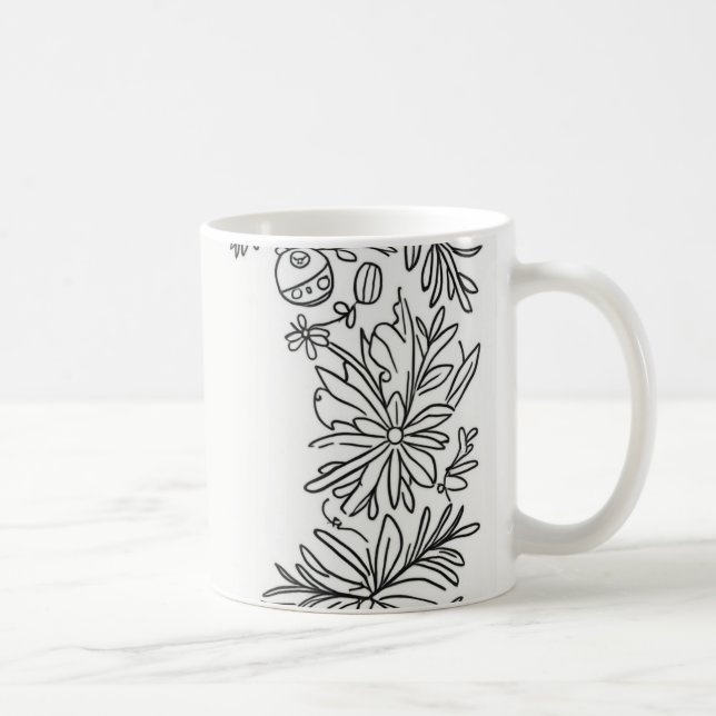 Tasse zur Dekoration von Blume (Rechts)