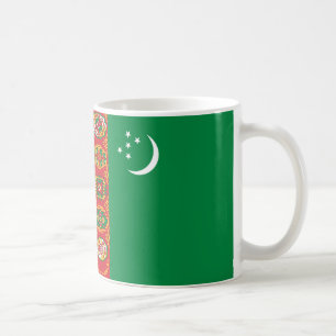 Tasse zur Keramik der Flagge Turkmenistans
