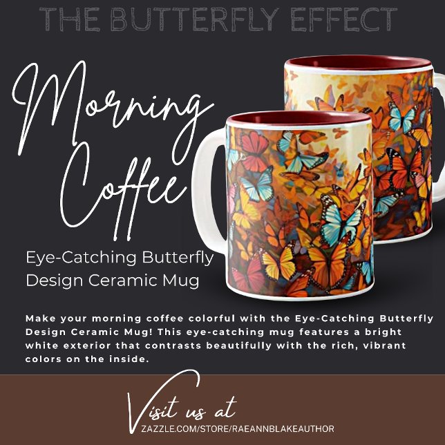 Tasse zur Keramik von Butterfly-Design-Augen (Von Creator hochgeladen)