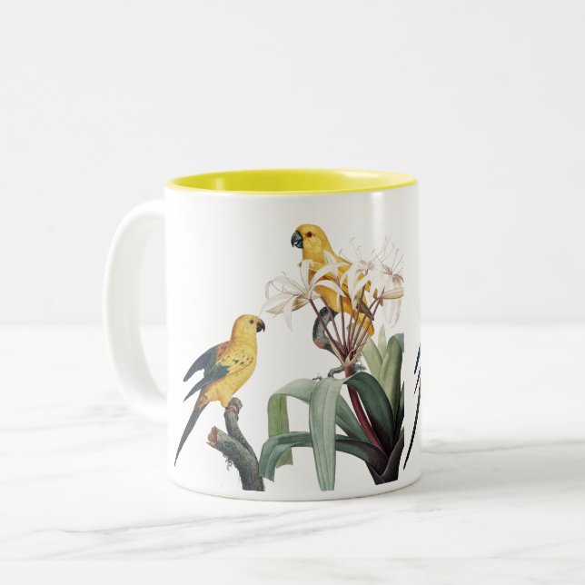Tasse zur Liebe von Vögeln (Vorderseite Links)