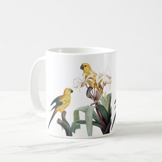Tasse zur Liebe von Vögeln (Vorderseite Links)