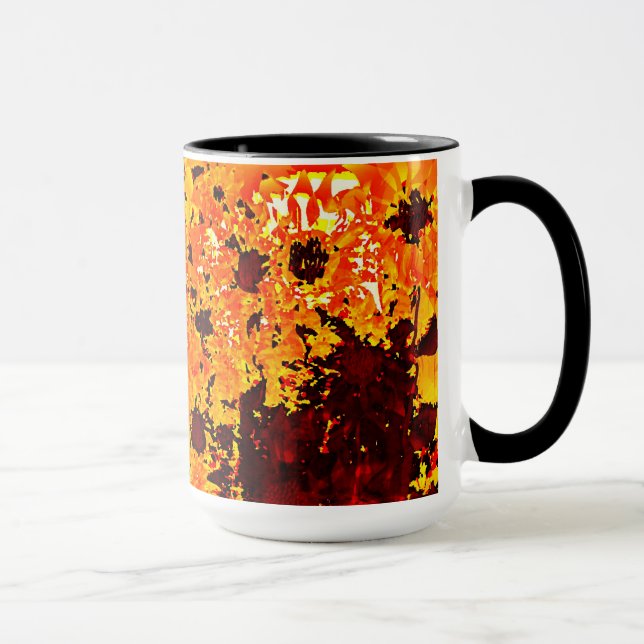 Tasse zur Malerei von Sonnenblumen (Rechts)