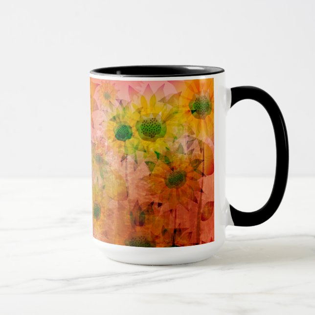 Tasse zur Malerei von Sonnenblumen (Rechts)