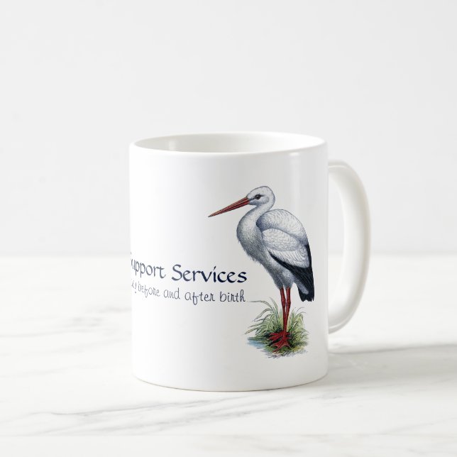 Tasse zur Werbeaktion von Hebammen oder Doula (VorderseiteRechts)