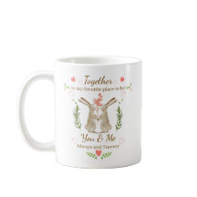 Tasse 'Zusammen Du & Ich' - Süße Hasen-Paar-Tasse