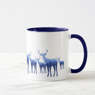 Tasse-Zwei-Tone-Blauer Hirsch/Elch Tasse