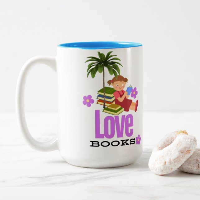 Tasse Zwei-Tone-Tasse-Lieben (Mit Donut)
