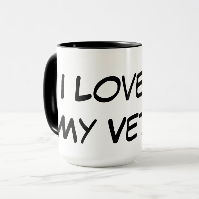 Tasse, zwei tonen, Special, Text, Schwarzgriff, Tasse (Vorderseite Links)