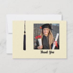 Tassel Foto Abschluss Danke Karte