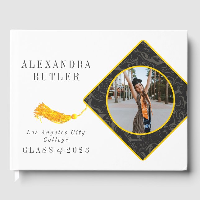 Tassel-Foto-Skriptklasse des Keepake-Abschlusses Gästebuch (Vorderseite)