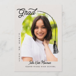 Tassel Grad Announcement with Photo Einladung
