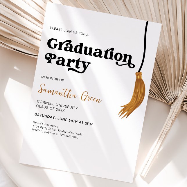 Tassel Graduation Party Einladung (Von Creator hochgeladen)