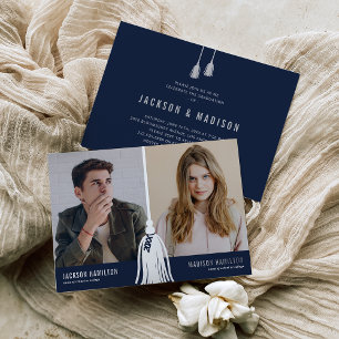 Tassel Joint Foto Graduation Party 2025 Folieneinladung