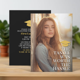 Tassel war das Hassle - Modernes Foto - Grad Einladung