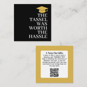Tassel war den Hassle - Grad - Gabe QR Code wert Begleitkarte