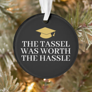 Tassel war Hassle wert - Modernes Abschluss Foto Ornament