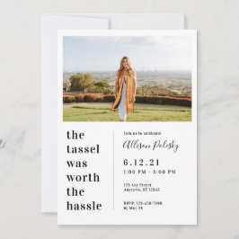 Tassel war Worth the Hassle Abschluss Class 2024 Einladung