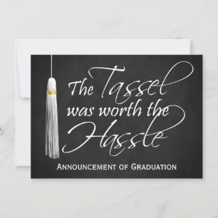 Tassel Worth the Hassle Uni-Abschluss, Mittel Einladung