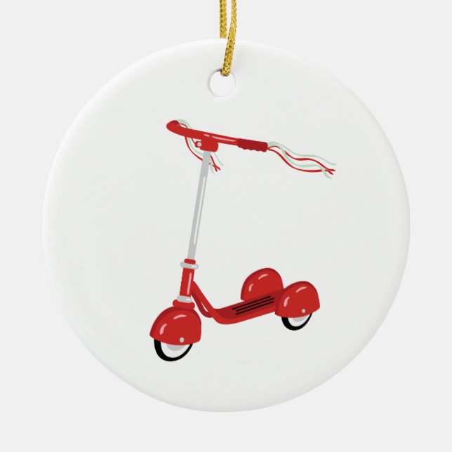 Tasseled Scooter Keramik Ornament (Vorne)