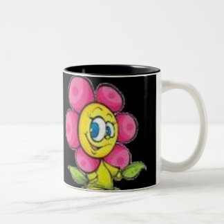 Tassen-Blumen-Entwurf Zweifarbige Tasse
