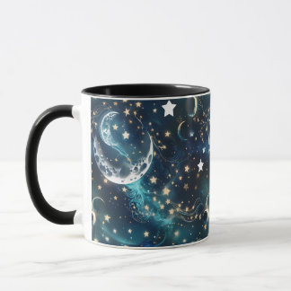 Tassen – Eisblaue himmlische Mondphase Luxus-Kaffe