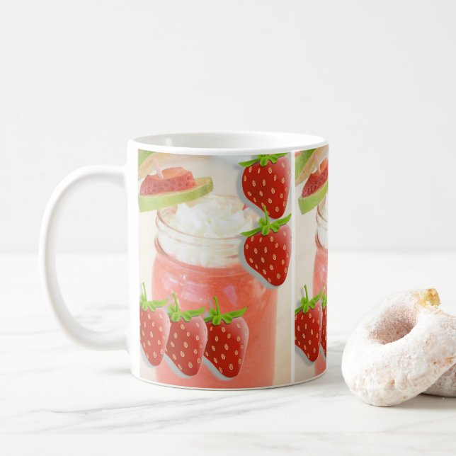 Tassen Erdbeeren Daiquiri (Mit Donut)