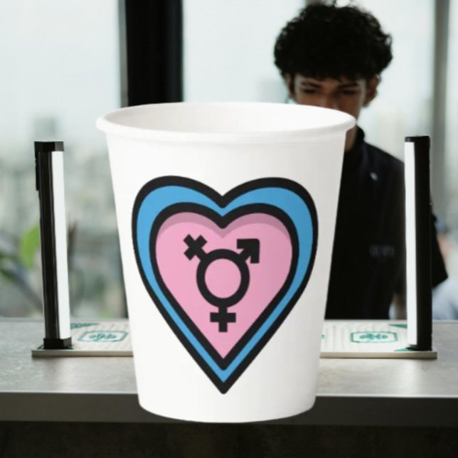 Tassen für die Heart of Trans Pride Party Pappbecher (Von Creator hochgeladen)