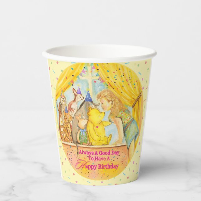 Tassen für Mädchen Geburtstagsparty Pappbecher (Vorderseite)