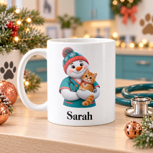 Tassen für Tierärzte mit Schneemann Weihnachten Ka
