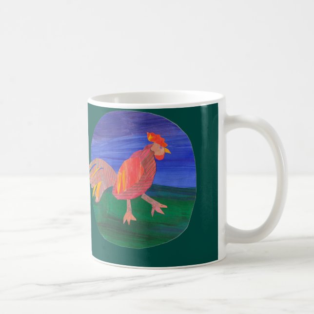 Tassen-Hahn-Bauernhof des Huhn-11oz Tasse (Rechts)