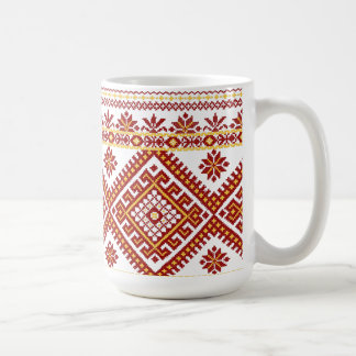 Tassen-klassisches ukrainisches Querstich-Rot Tasse
